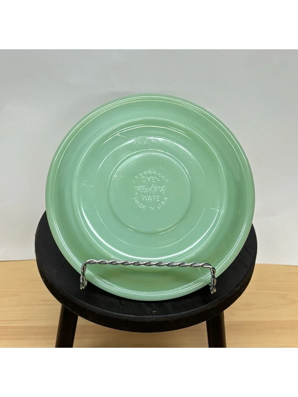 Vintage Fire-King Jadeite Heavy Restaurant Ware Coffee Cup Saucer Set